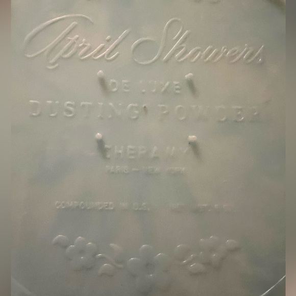 Vintage April Shower De Luxe Dusting Powder Container Only NO POWDER OR PUFF. - Picture 11 of 11